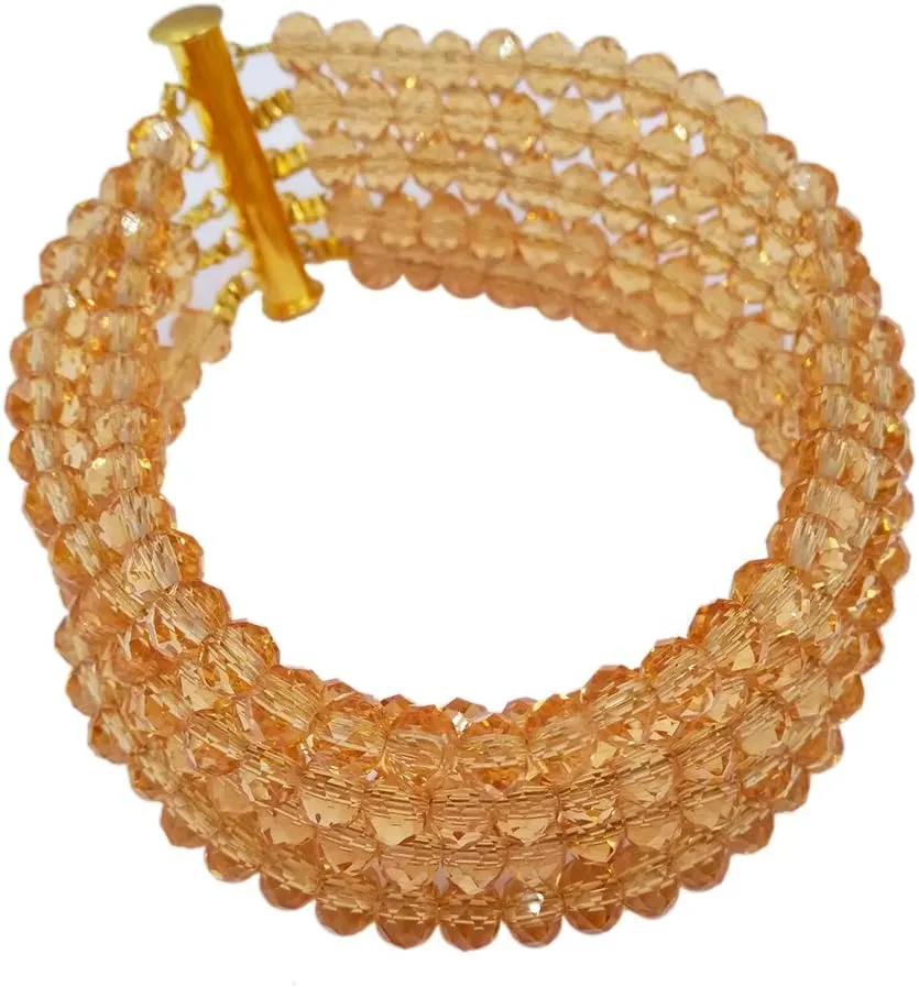 10 Rows Classic Crystal Bridal Jewelry Sets Nigerian Wedding African Beads Jewelry Set