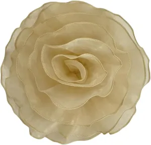 10inch Extra Large Flower Brooch Pin for Women Fashion Dainty Organza Satin Fabric Big Camellia Brooches Lapel Pins Wedding Dance Party Dress Accessories Exaggerated Jewelry Gift