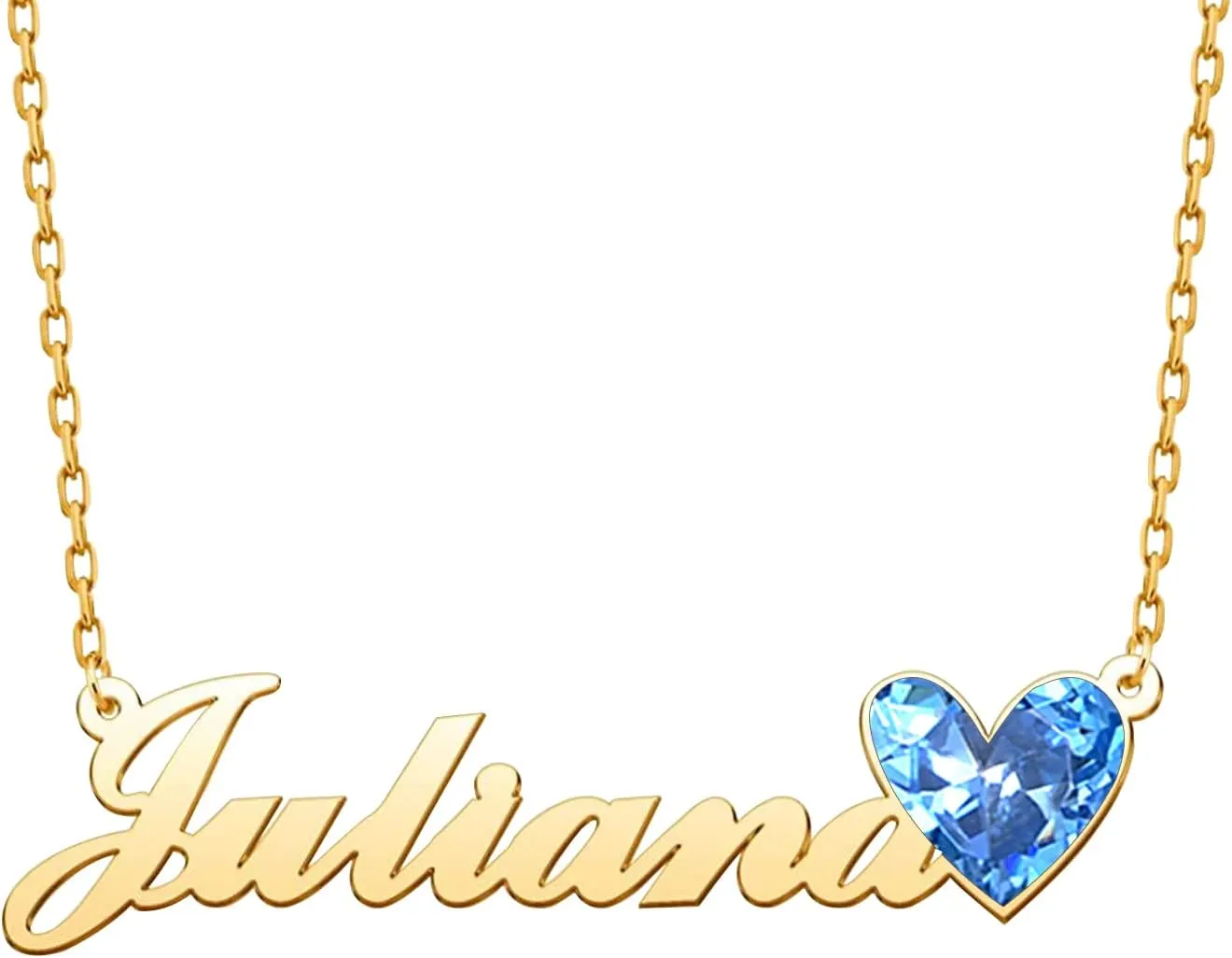 10k/14k/18k Real Gold Custom Name Necklaces Gifts For Women Girls, Customized Letter Nameplate Pendant Personalized Necklace Gift For Mama Lover