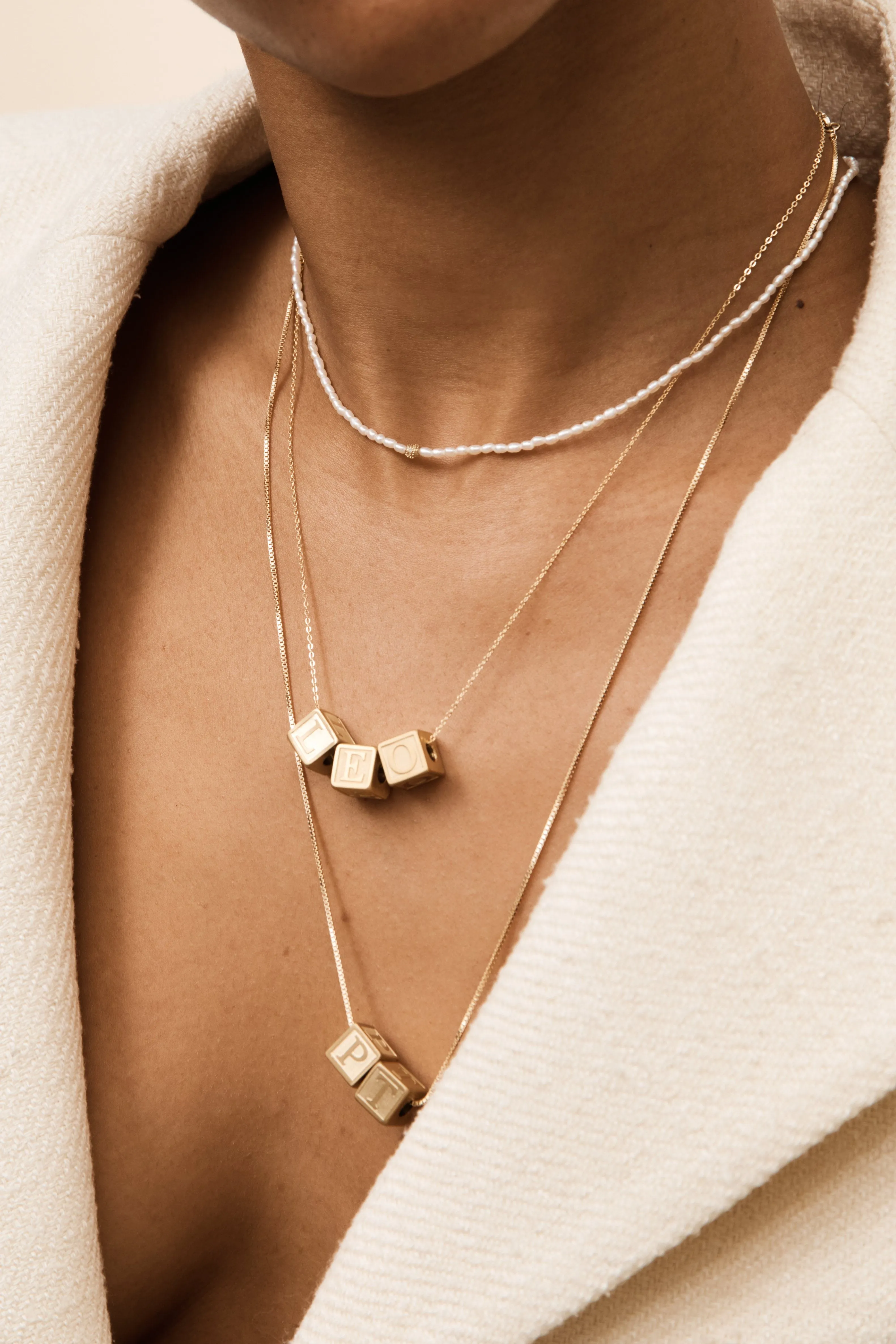 14K Diamond Pearl Necklace