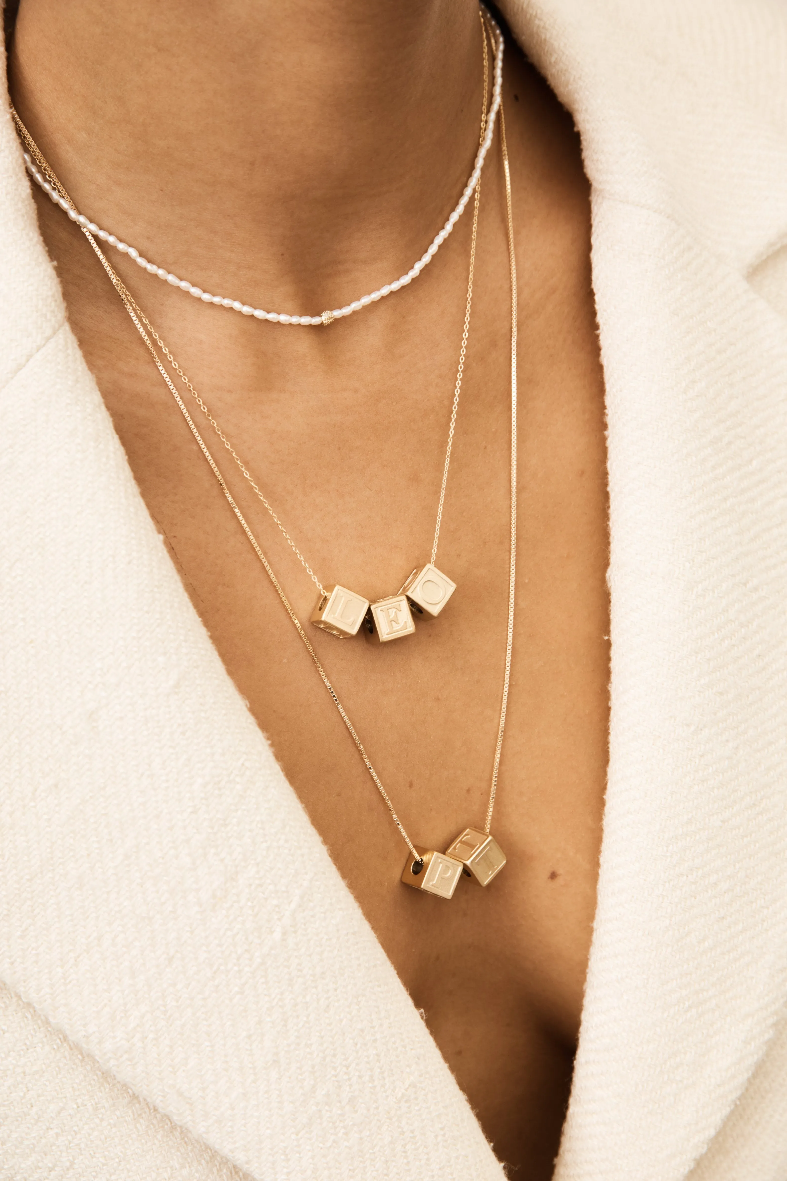 14K Diamond Pearl Necklace