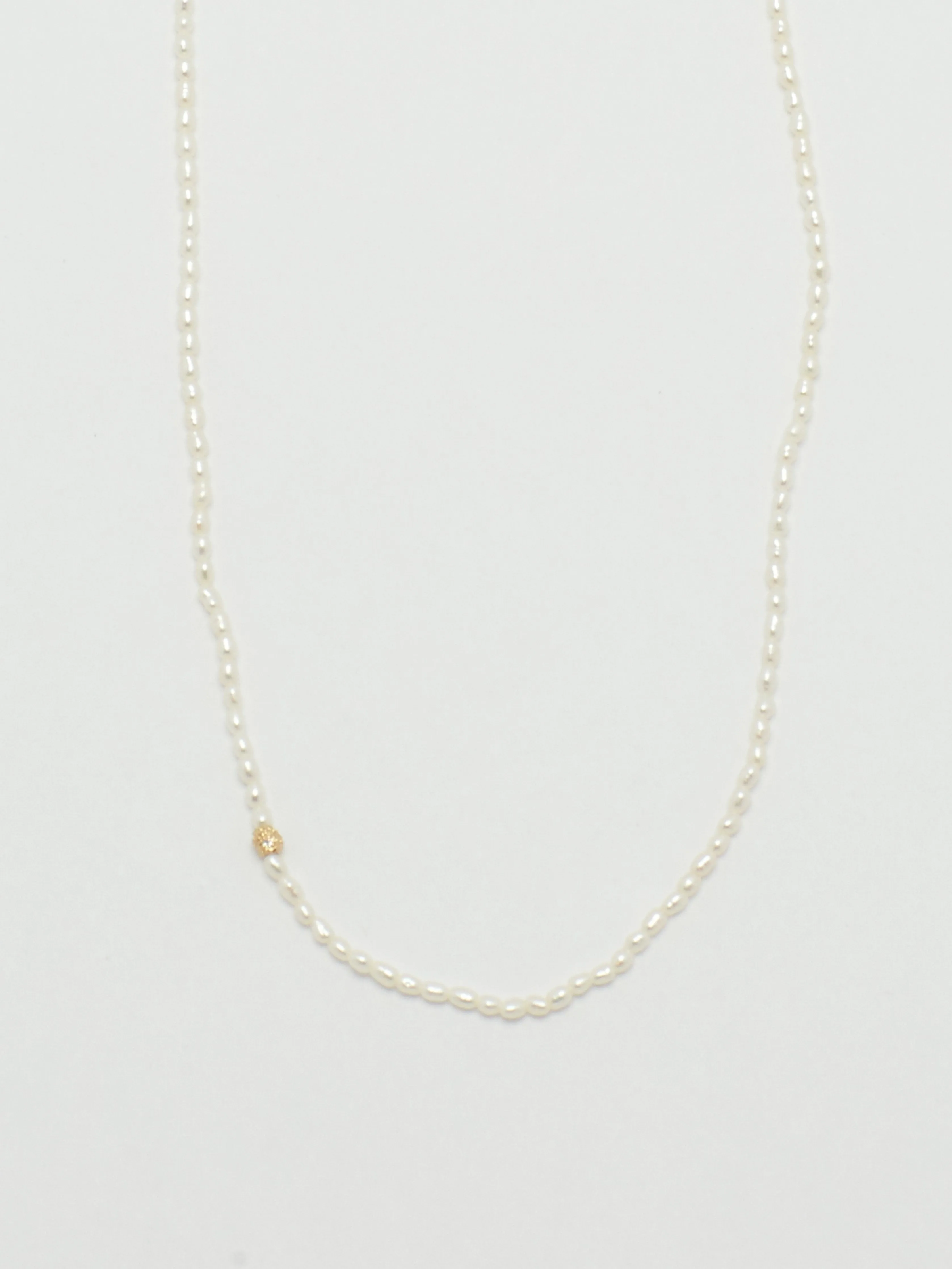 14K Diamond Pearl Necklace
