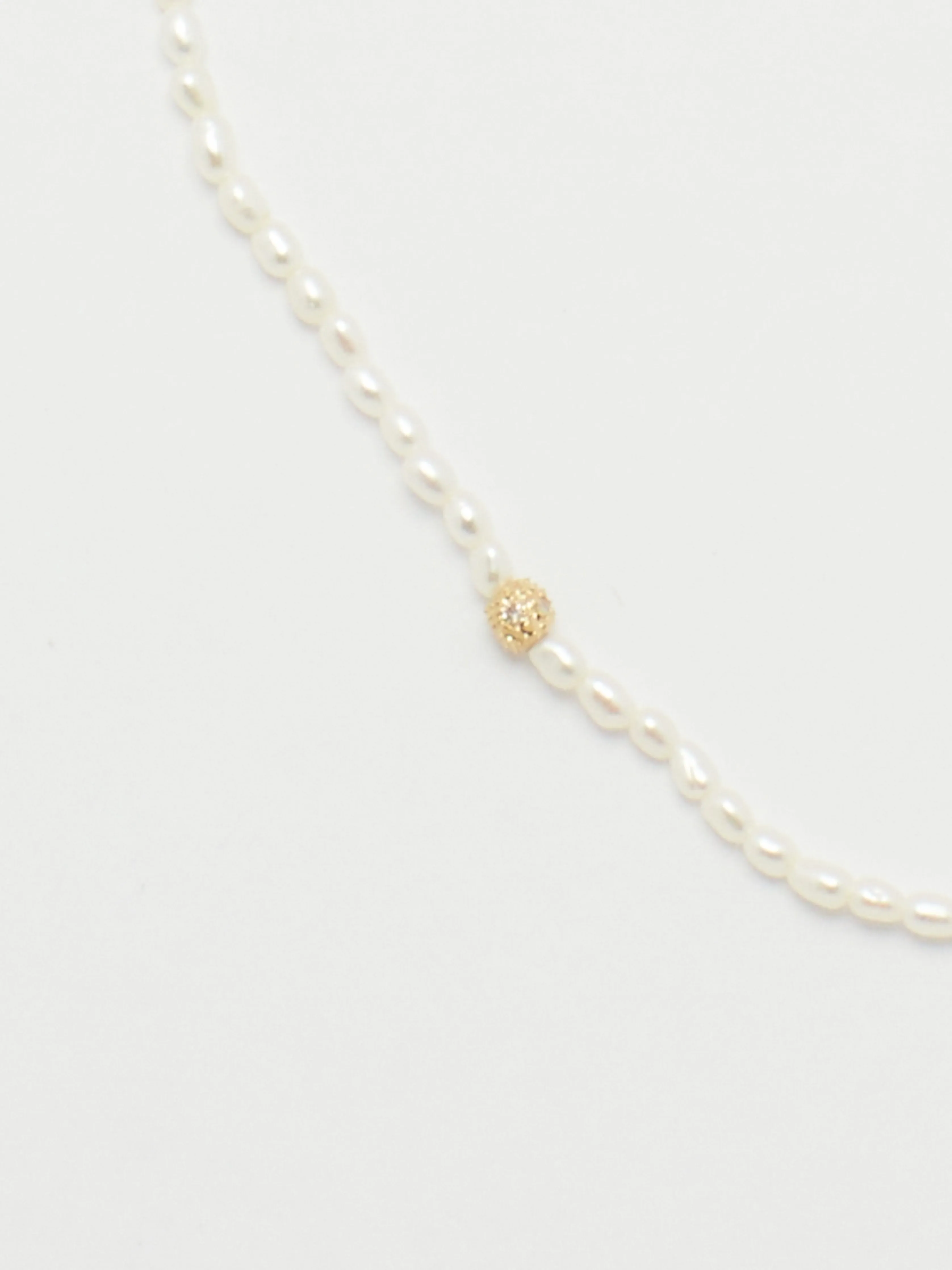 14K Diamond Pearl Necklace