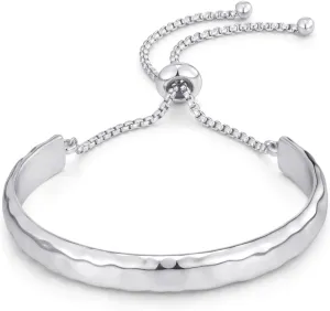 14K Gold Bracelets for Women Adjustable Slider Bracelet Bangle Bracelets for Women Gold Chain Bracelet