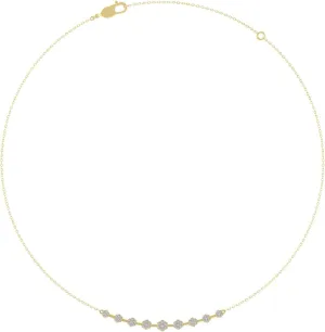 14K Gold Round Diamond Pendant With Silver Chain Necklace (3/4 cttw, I-J Color, I2-I3 Clarity) 18"