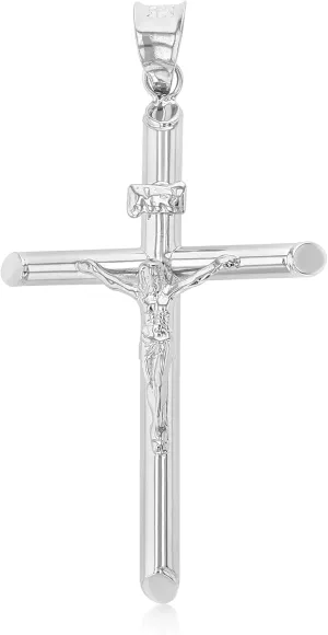 14K REAL Gold Crucifix Cross Pendant Religious Charm For Necklace or Chain