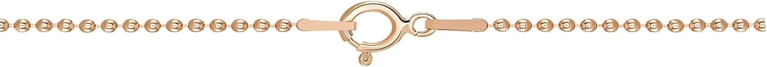 14k Rose Gold Filled Ball Chain 1.2 MM Necklace 18 Gauge Pendant for Jewelry 16-18 - 20-24 - 30 inches