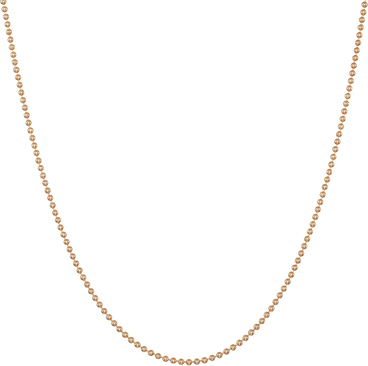 14k Rose Gold Filled Ball Chain 1.2 MM Necklace 18 Gauge Pendant for Jewelry 16-18 - 20-24 - 30 inches