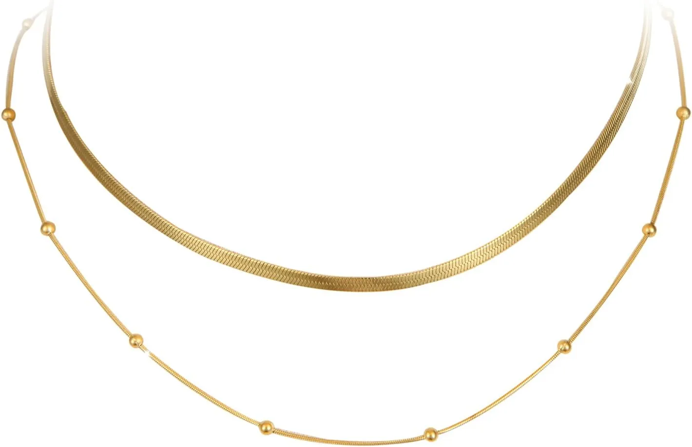 14k Silver/Gold Plated Necklace for Women, Dainty Adjustable Chain Necklaces for Women, Personalized Choker Necklace Gift for Women, Teen Girls