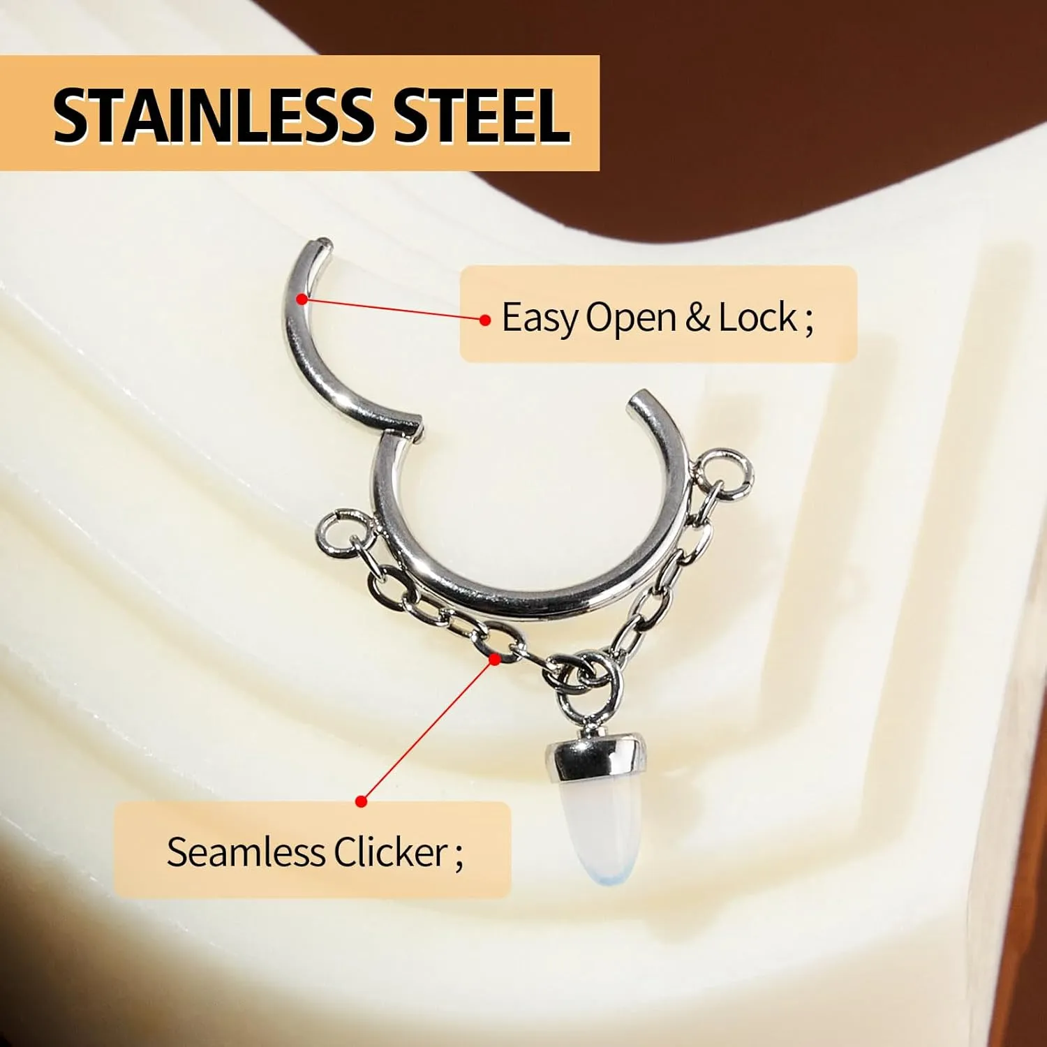 16G Halloween Devil Angel Bat Nose Septum Rings Cartilage Earring Stainless Steel Septum Piercing Jewelry Hoop Nose Rings Cartilage Earrings Goth Punk Costumes Accessories for Women