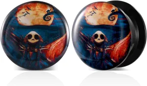 2 PCS Resin Acrylic Unique Heart Ear Tunnels and Plugs Body Piercing Jewelryfor Women Men Gift