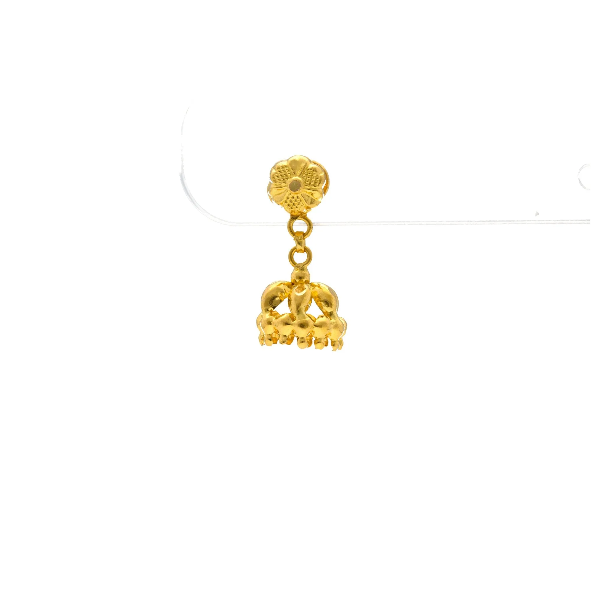 22K Gold Jhumki Drop Earrings