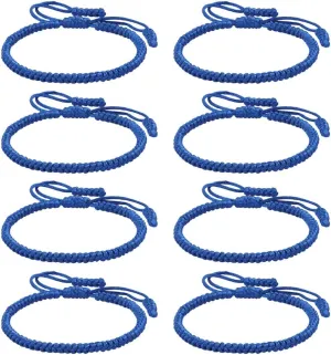 2/4/8Pcs Blue Friendship Bracelets, Blue Bracelets for Women, Blue Friendship Bracelets for Women, Adjustable Blue Braided Bracelet, Blue String Bracelet, Blue Bracelet for Men