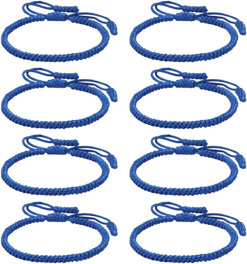2/4/8Pcs Blue Friendship Bracelets, Blue Bracelets for Women, Blue Friendship Bracelets for Women, Adjustable Blue Braided Bracelet, Blue String Bracelet, Blue Bracelet for Men