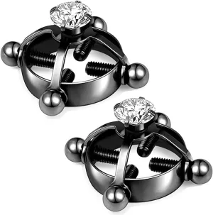 2pcs Fake Nipple Rings For WomenSurgical Steel Nipple Rings Cubic Zirconia Body Jewelry Shield Barbell Ring Bar Body Jewelry For Women