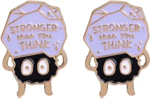 2PCS Funny Brooches Pin Stronger Soot Sprite Enamel Pin Lapel Collar Pins Brooch Badge Backpack Hat Jewelry Accessories Gift for Friend