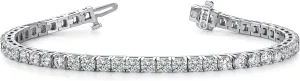 3 Carat Platinum Real Certified Classic Natural Diamond Tennis Bracelet Value Collection