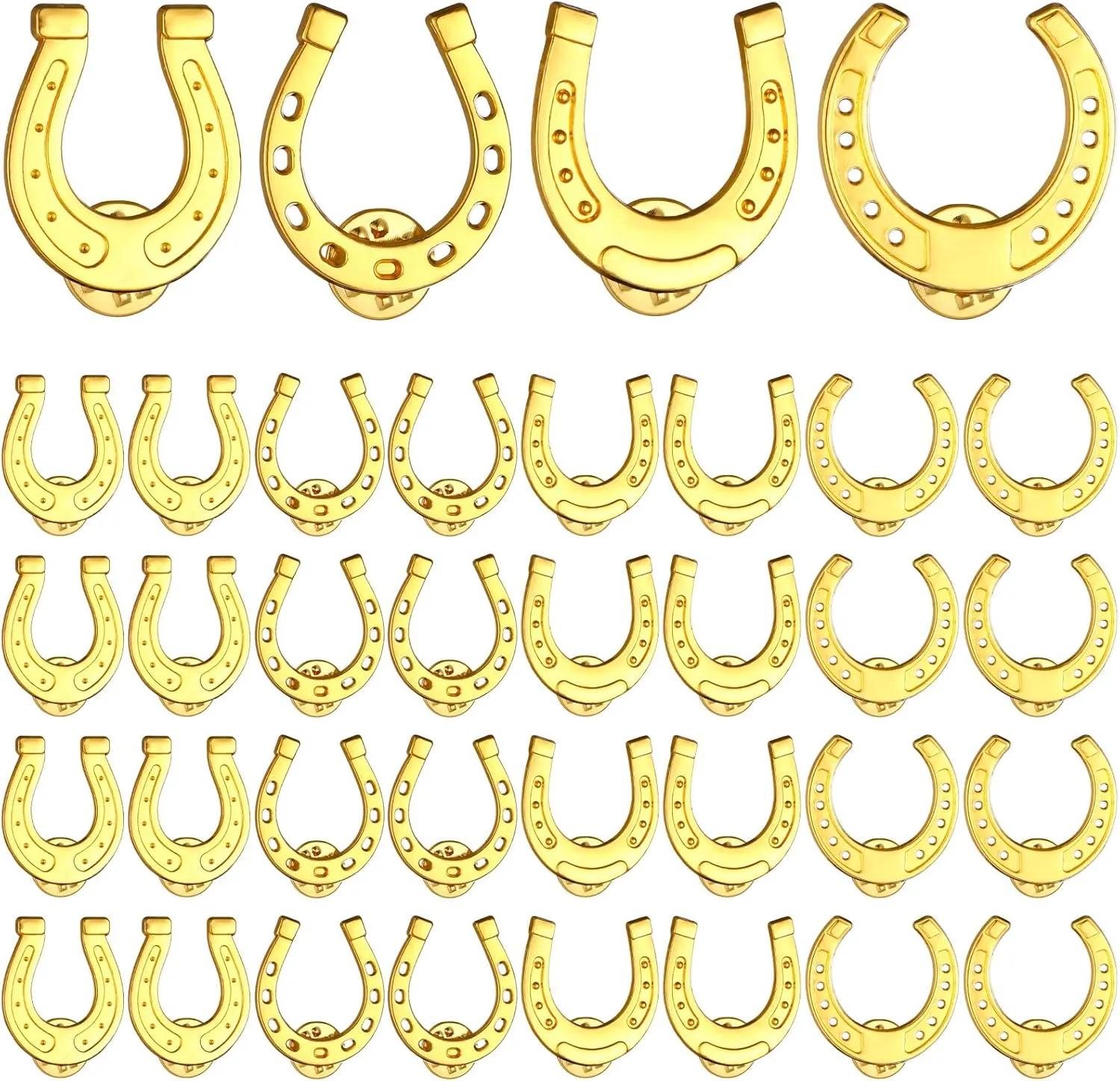 48 Pcs Horseshoe Pins Bulk Cowboy Cowgirl Western Enamel Lapel Pin Western Party Favor for Clothing Bag Hat Decor Jewelry Gift