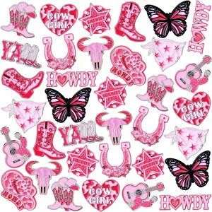 60 Pcs Western Lapel Enamel Pins Bulk Cowboy Cowgirl Hat Pins Western Party Favors for Clothing Bag Hat Decor Jewelry Gift