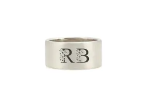925 Sterling Silver Band Ring - Personalized Custom Engraving Wedding or Couples Ring