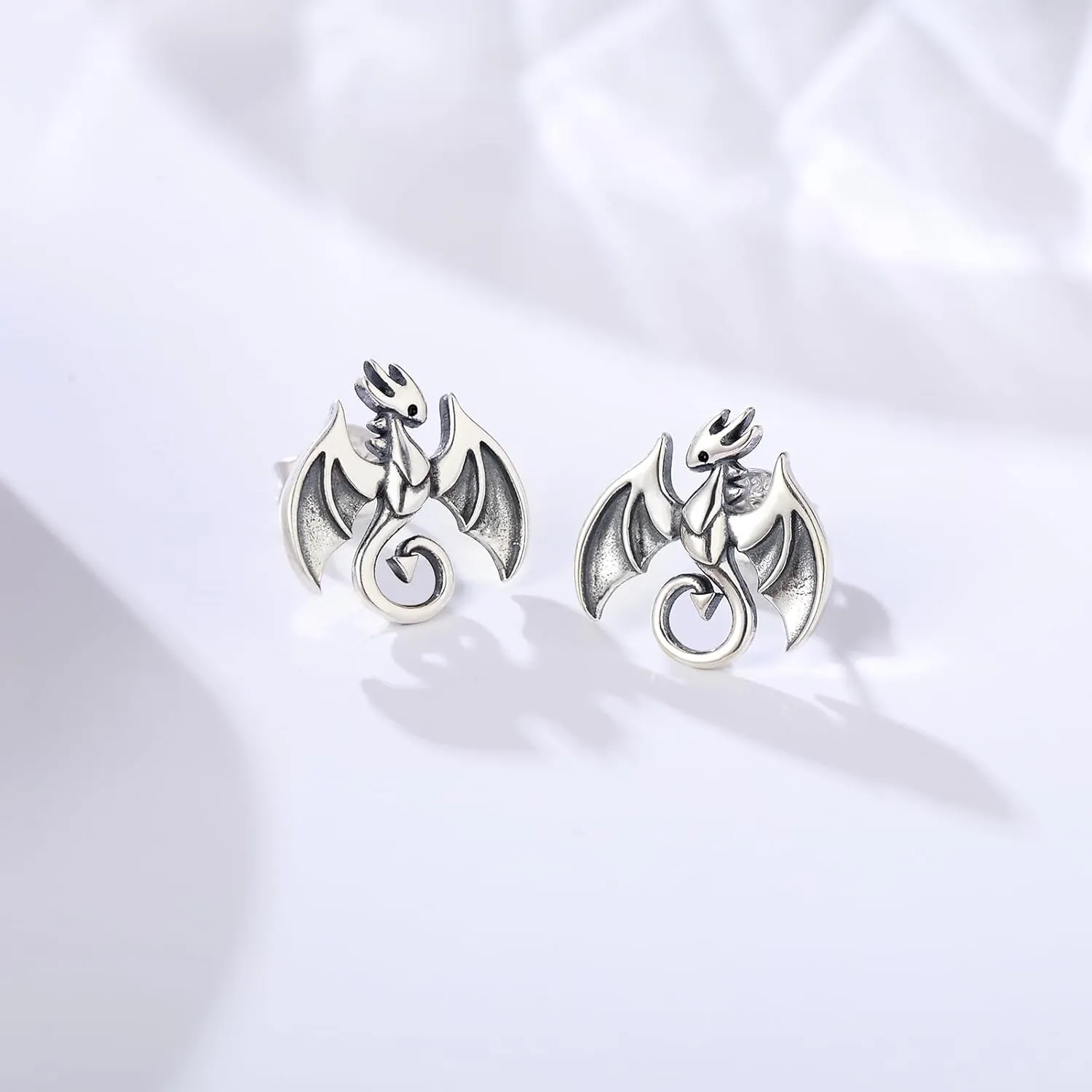 925 Sterling Silver Earrings Stud Dragon Cat Koala Bunny Cow Hypoallergenic Cute Animal Jewelry Gifts for Women