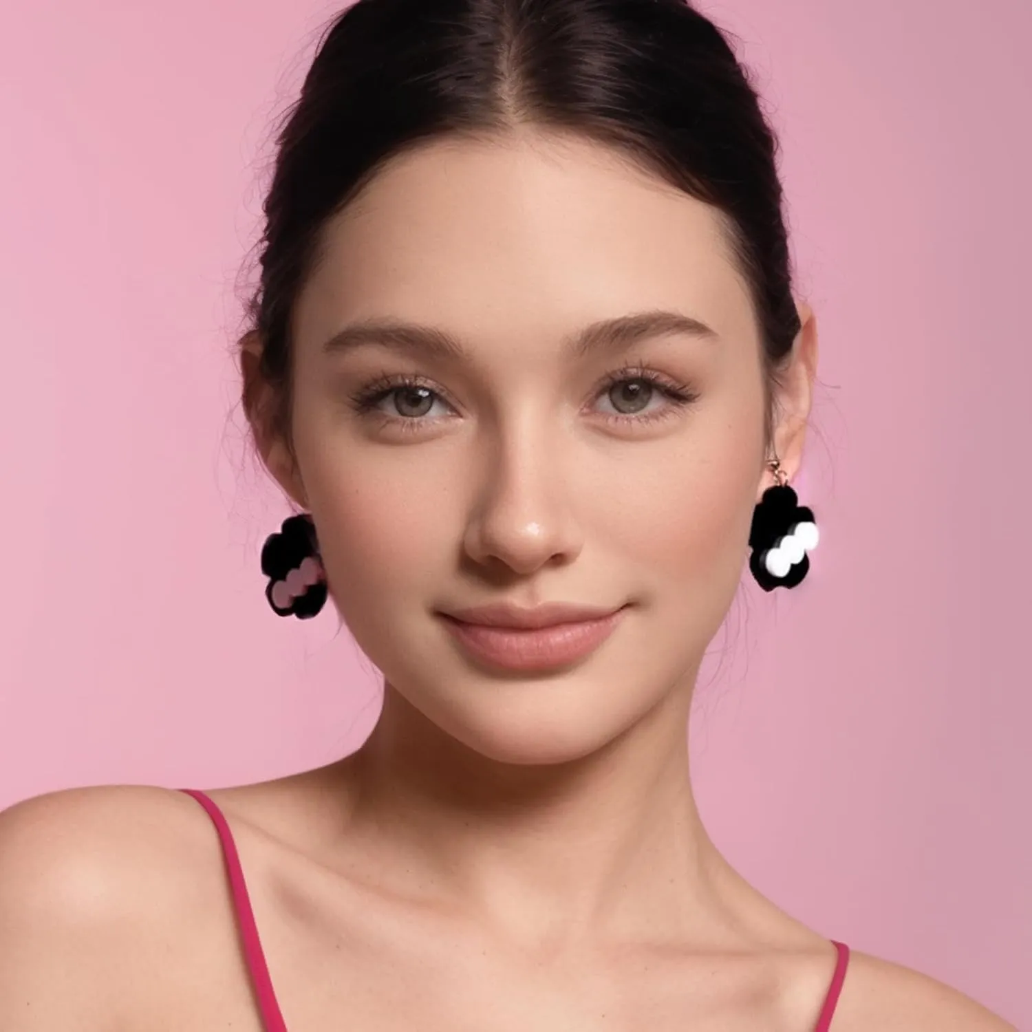 Acrylic Clip On Earrings for Women, Colorful Clip On Drop Dangle Earrings Fashion Unique Earrings Non Pierced Clip Earrings for Birthday Women's Day Mother's Day Gift