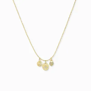 Adjustable Pull Chain Charm Necklace