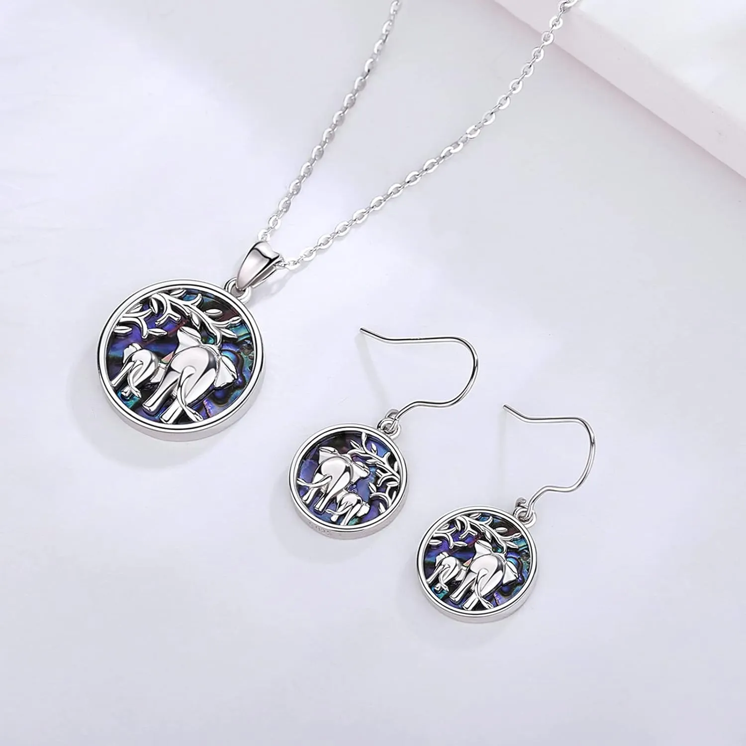 AEONSLOVE Elephant Sterling Silver Earrings, Elephant Jewelry for Women, Mother's Day Gift