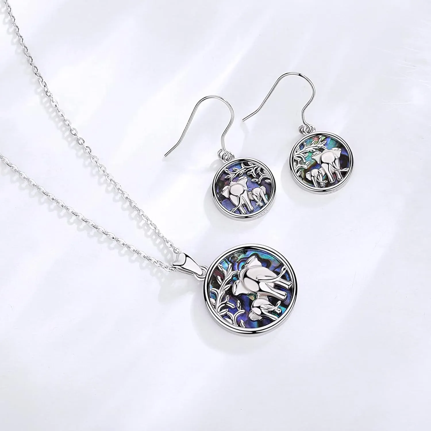 AEONSLOVE Elephant Sterling Silver Earrings, Elephant Jewelry for Women, Mother's Day Gift
