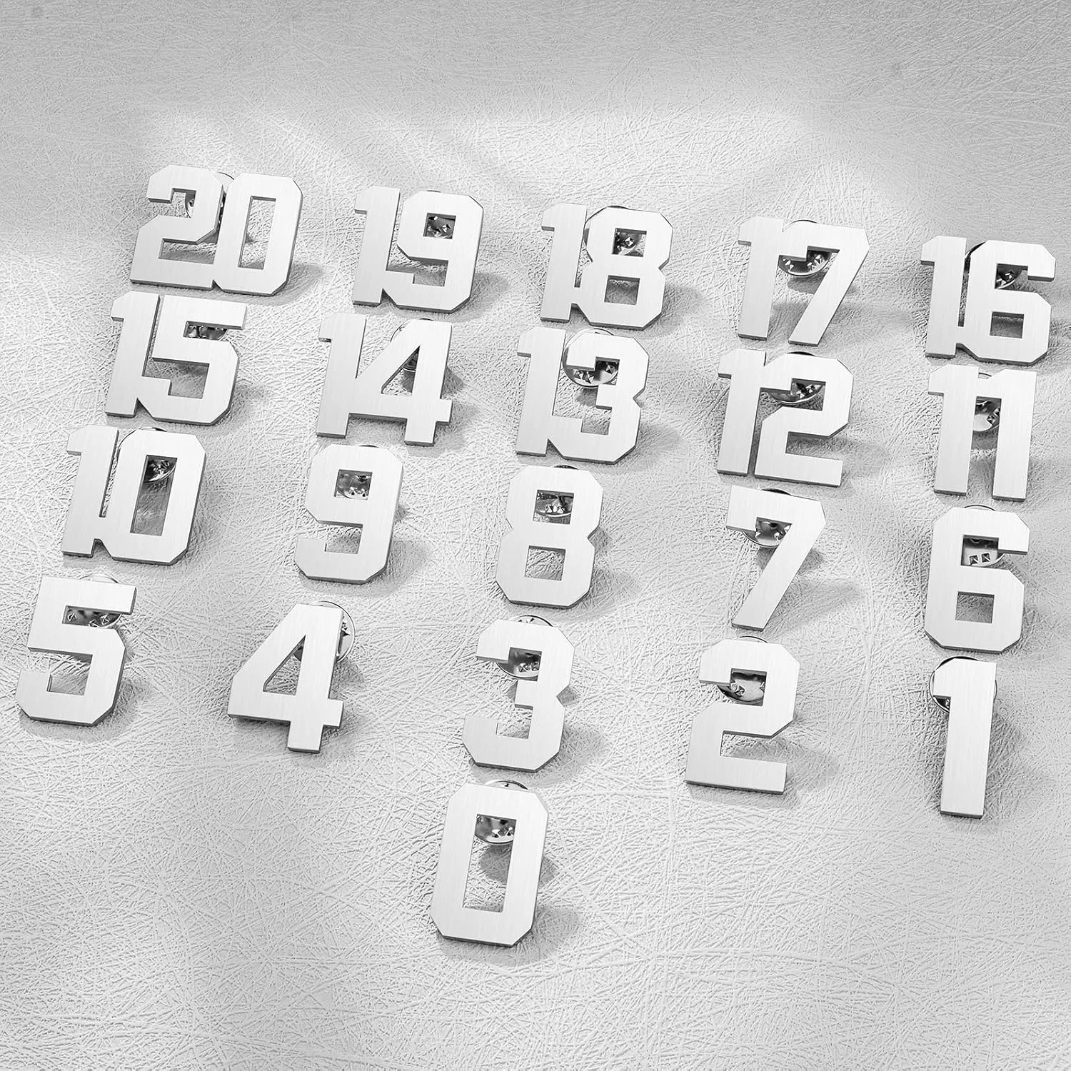 AMITER 0-100 Number Lapel Pins, Small Brooch Pin Tie Tacks for Suits Neckties & Hats, Personalized Gifts for Women Men Boys Girls
