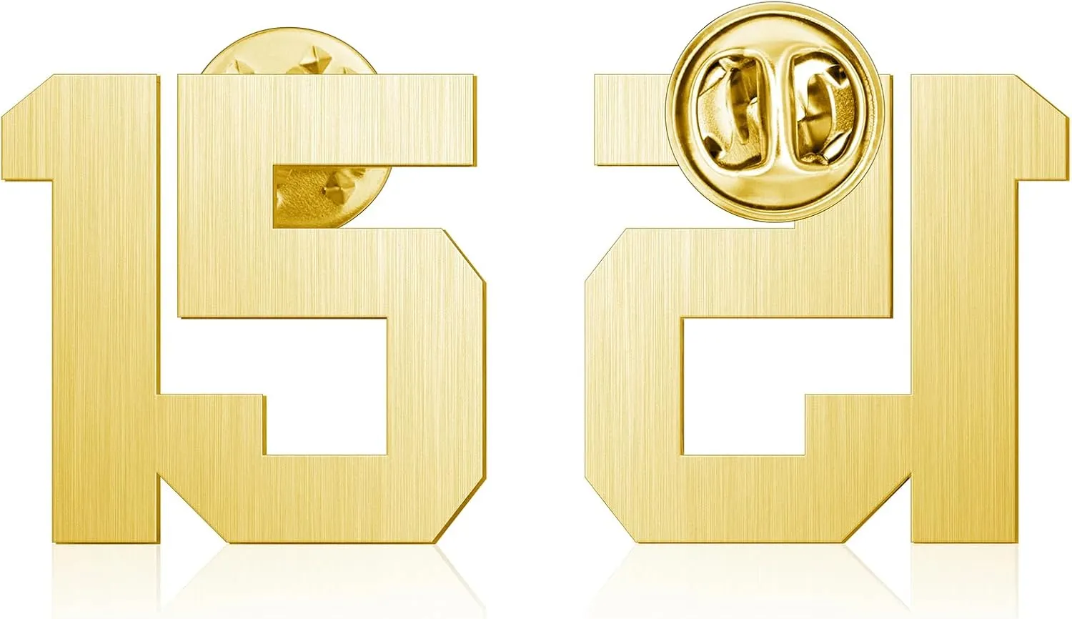 AMITER Personalized 0-100 Number Lapel Pins, 18K Gold Brooch Pin Tie Tacks for Suits, Neckties, Hats, Men & Women