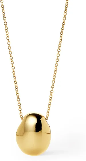Ana Luisa Pebble Pendant Necklace for Women - 14K Gold Plated and Silver Rhodium Plated Trendy Small & Mini Teardrop Necklace with Lobster Clasp - Hypoallergenic, Water-Resistant, Tarnish-Free Jewelry