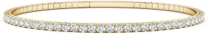 Angara Classic Round Lab Grown Diamond Flex Bangle in 14K Solid Gold | Birthday, Engagement, Anniversary, Wedding Jewelry Gift for Women