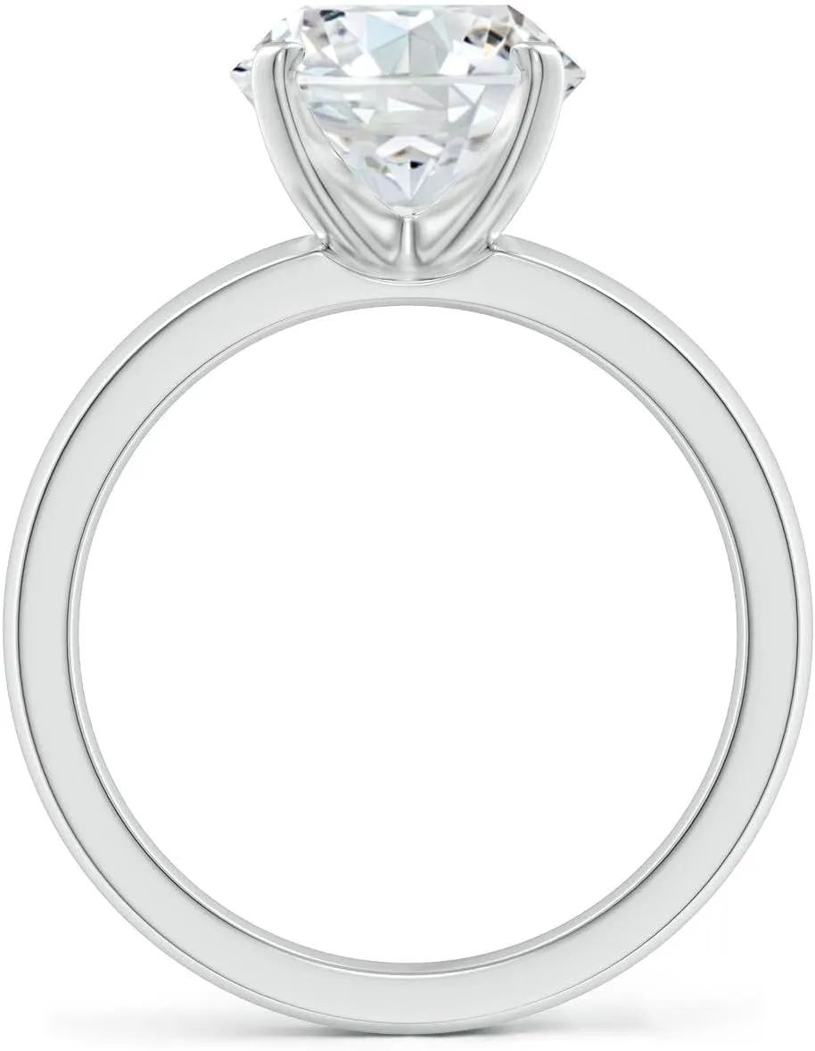 Angara IGI Certified 1-5 ct Lab Grown Prong-Set Round Diamond Solitaire Engagement Ring in 14K Solid Gold/Platinum | April Birthstone, Birthday, Anniversary, Wedding Jewelry Gift for Women