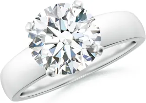 Angara IGI Certified 1-5 ct Lab Grown Prong-Set Round Diamond Solitaire Engagement Ring in 14K Solid Gold/Platinum | April Birthstone, Birthday, Anniversary, Wedding Jewelry Gift for Women