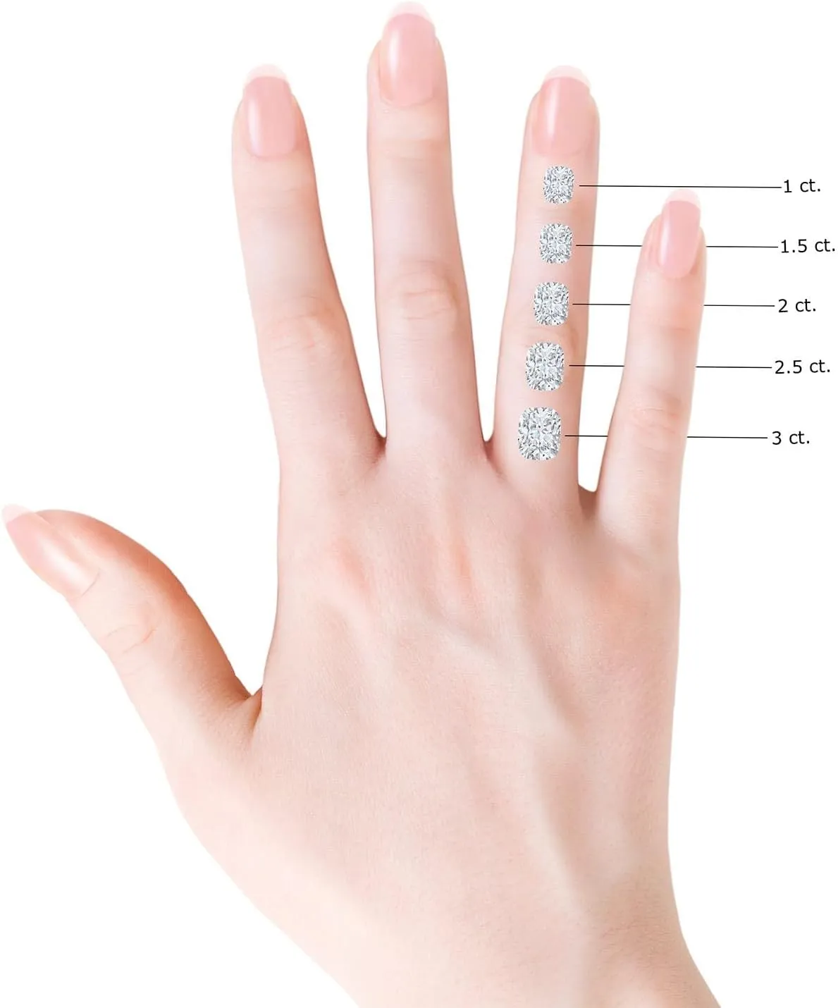Angara Lab Grown Cushion Rectangular Diamond Engagement Ring with Pear Accents in 14K Solid Gold/Platinum | April Birthstone, Birthday, Anniversary, Wedding Jewelry Gift for Women