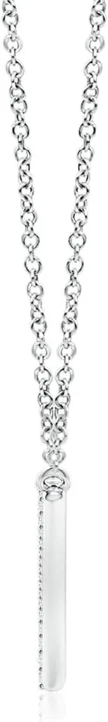 Angara Lab Grown Prong-Set Diamond Curved Necklace in 14K Solid Gold/Platinum | April Birthstone, Birthday, Engagement, Anniversary, Wedding Jewelry Gift for Women