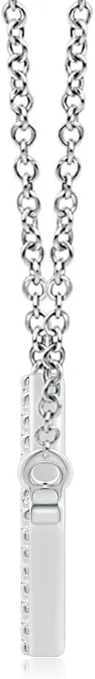 Angara Lab Grown Prong-Set Diamond Rhombus Pendant in 14K Solid Gold/Platinum | April Birthstone, Birthday, Engagement, Anniversary, Wedding Jewelry Gift for Women