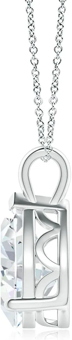 Angara Lab Grown Solitaire Pear Diamond Classic Pendant in 14K Solid Gold/Platinum | April Birthstone, Birthday, Engagement, Anniversary, Wedding Jewelry Gift for Women