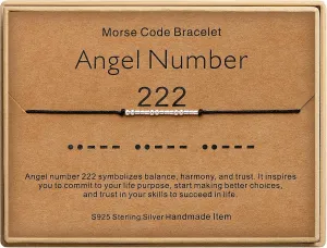 Angel Number Bracelets for Women Number Morse Code Bracelets Numerology Jewelry Inspirational Gifts for Women