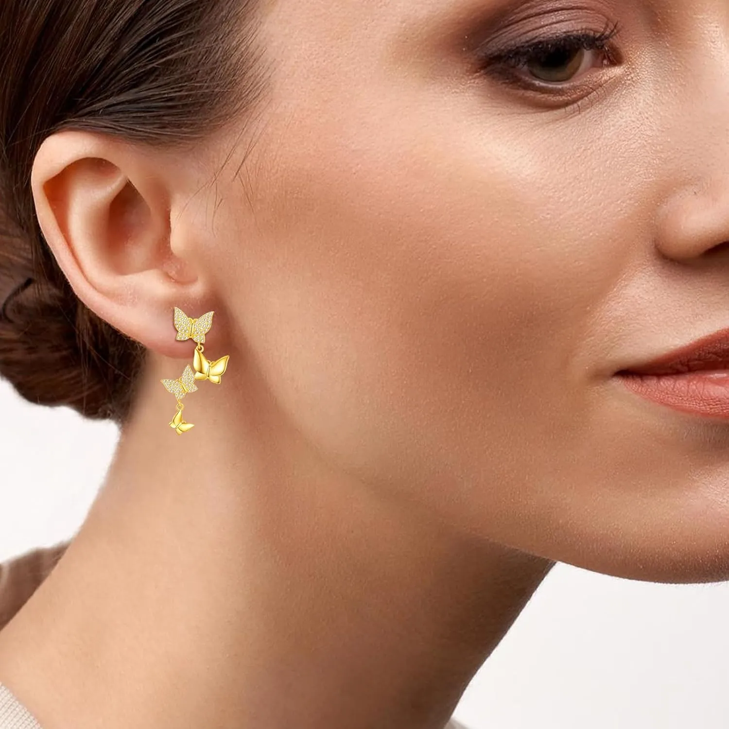 Animal Stud Earrings Tiny 925 Sterling Silver Posts Hoop Earring for Women Daughter Small Cute Earrings