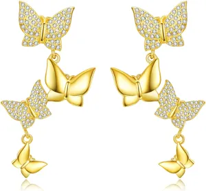 Animal Stud Earrings Tiny 925 Sterling Silver Posts Hoop Earring for Women Daughter Small Cute Earrings