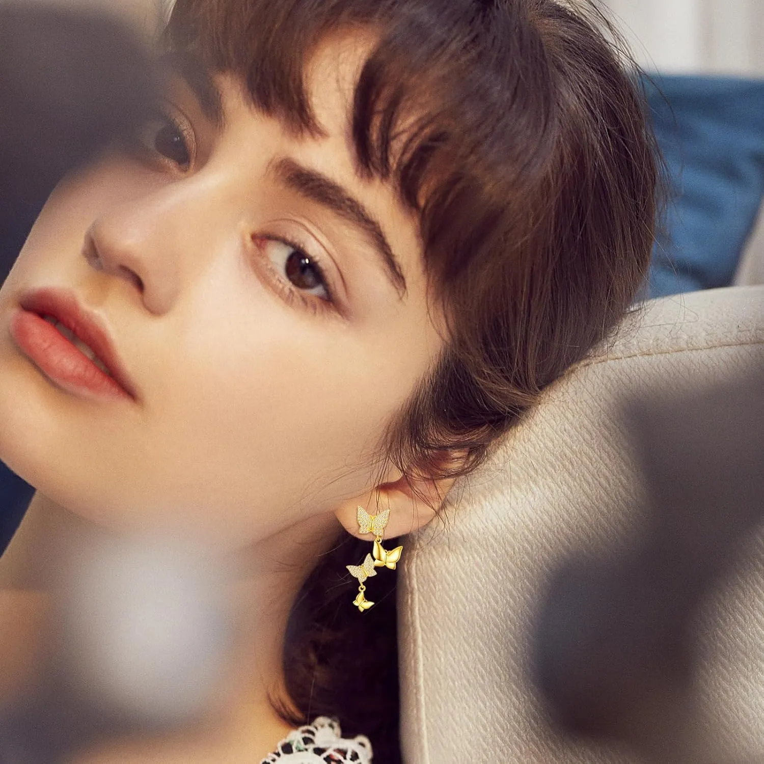 Animal Stud Earrings Tiny 925 Sterling Silver Posts Hoop Earring for Women Daughter Small Cute Earrings
