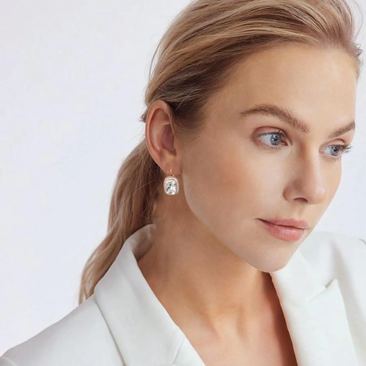 Austrian Crystal Earrings for Women Red Crystal Dangle Earring Wedding Earrings Cubic Zirconia Earrings Hypoallergenic Earrings Valentines Prom Bridal Jewelry Gift