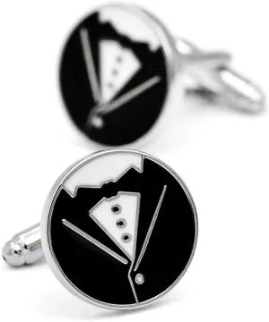 AVLUZ Black Formal Suit Cufflinks, Fashion Shirt Classic Cuff Links Unique Business Wedding Gifts