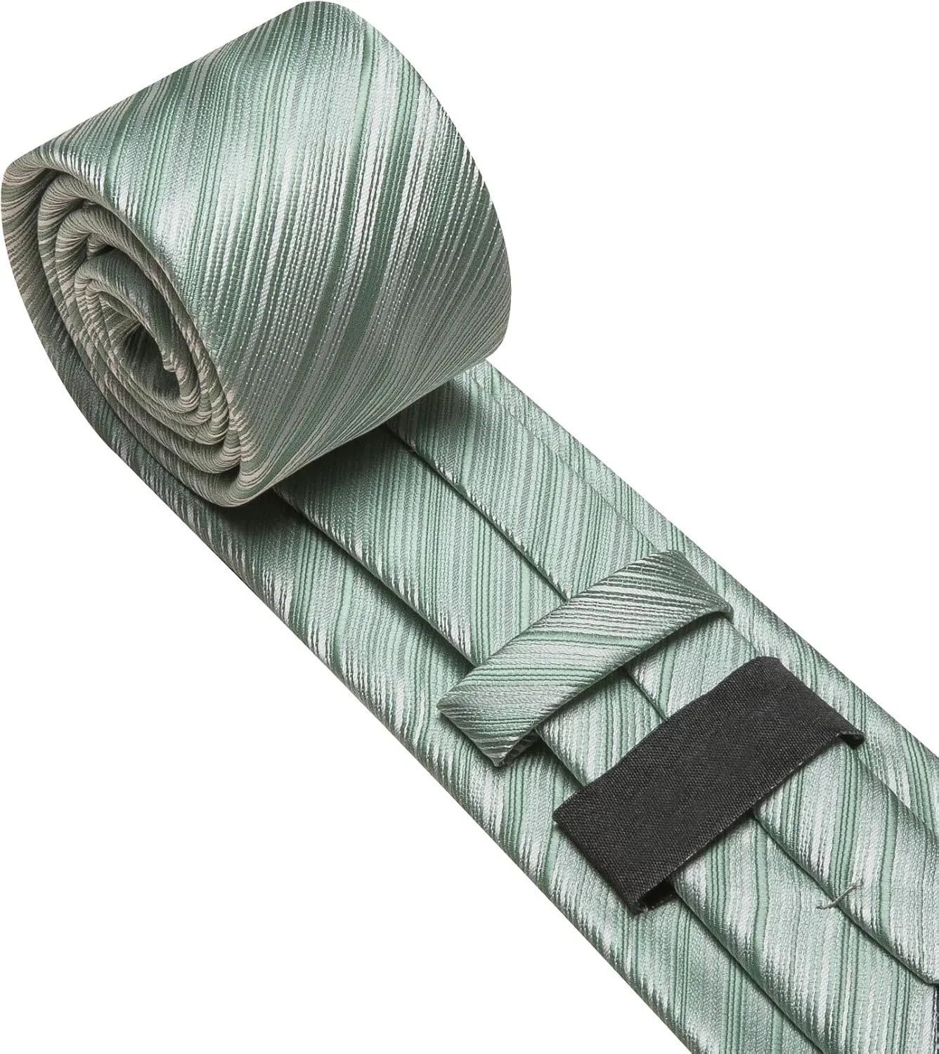 Barry.Wang Silk Men Ties Formal Stripes Necktie and Tie Clip for Wedding Party Business Fashion Classic