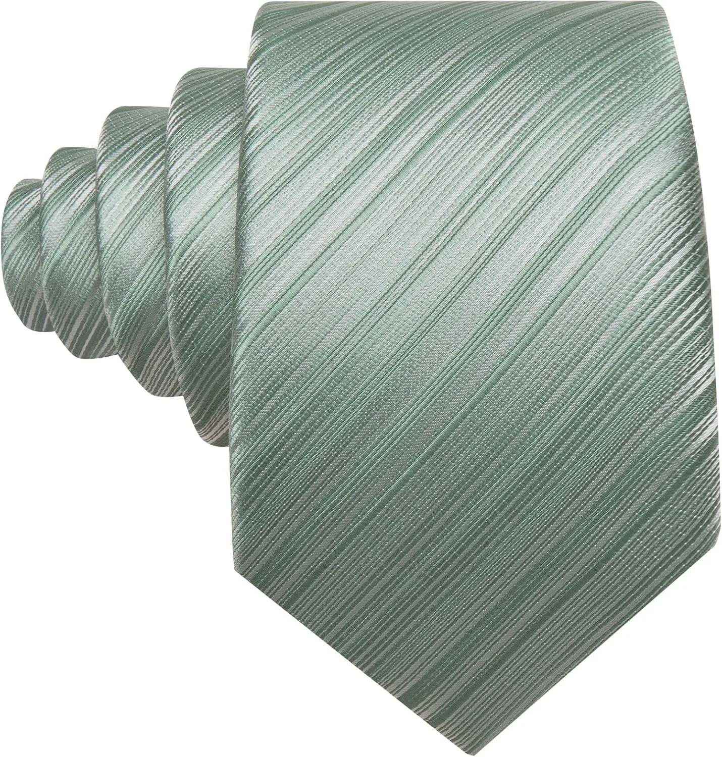 Barry.Wang Silk Men Ties Formal Stripes Necktie and Tie Clip for Wedding Party Business Fashion Classic