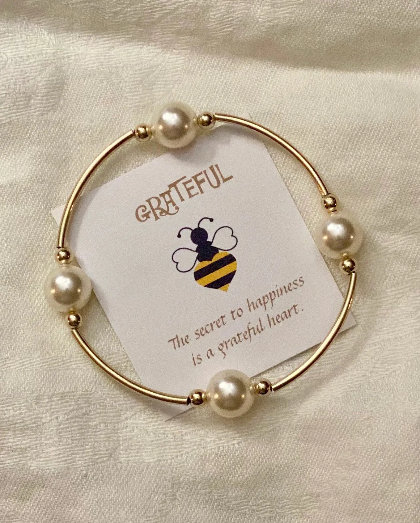 BEE GRATEFUL GRATITUDE BRACELETS