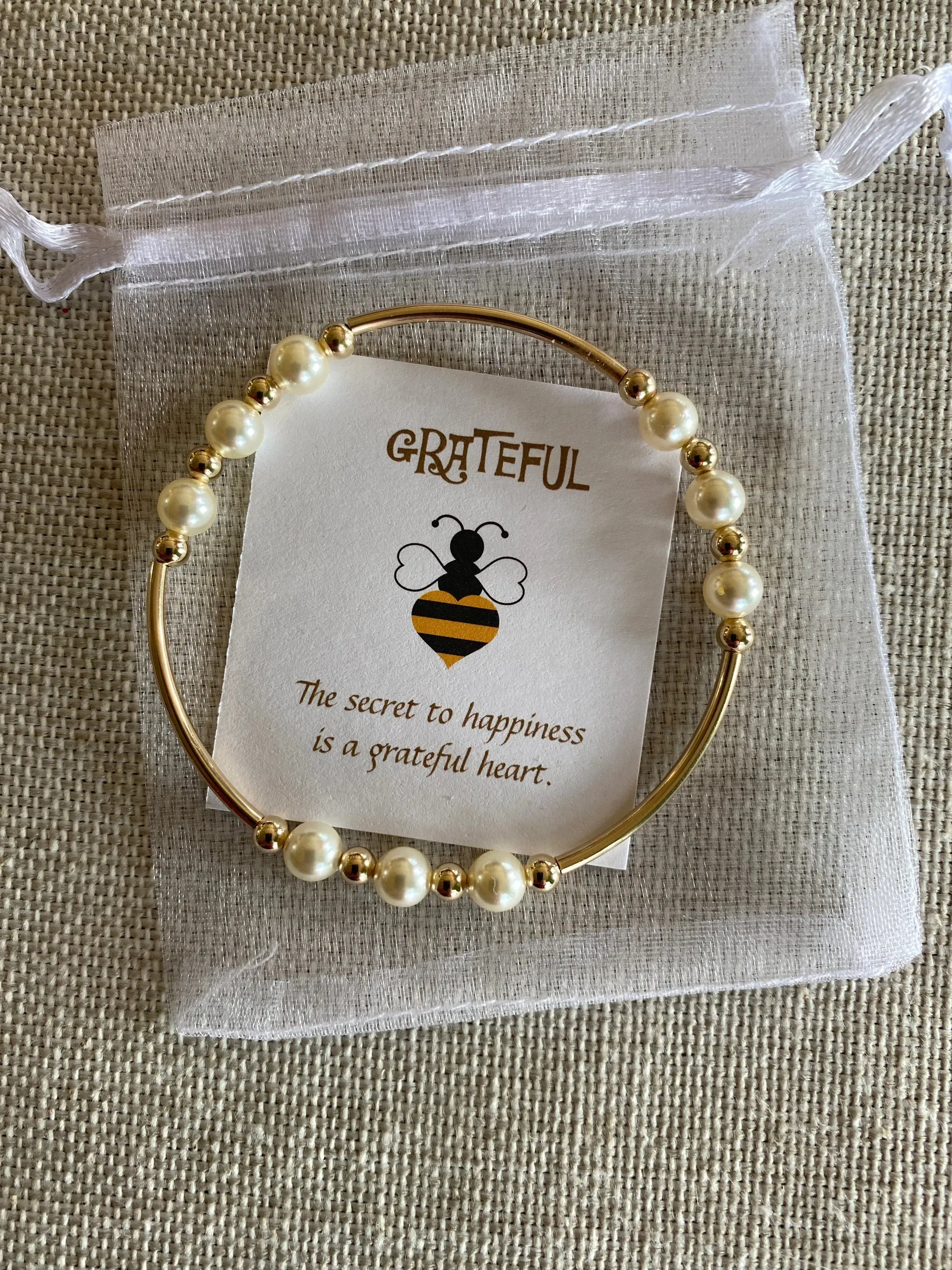BEE GRATEFUL GRATITUDE BRACELETS