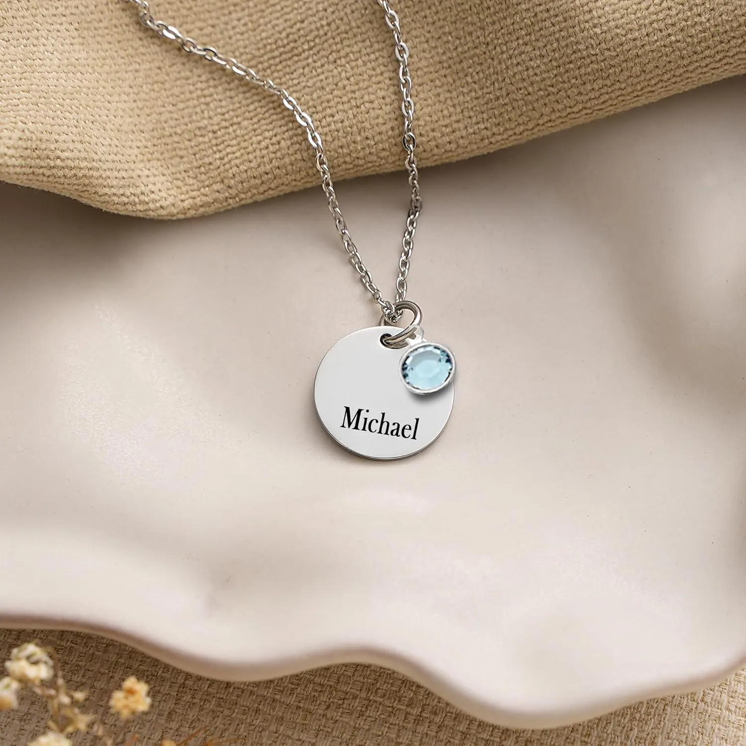Birthstone Necklace for Mom Custom Name Engraved Necklace for Grandma  Personalized Jewelry Gift for Mom, Grandma, and Loved Ones  Thoughtful Mothers Day Gift